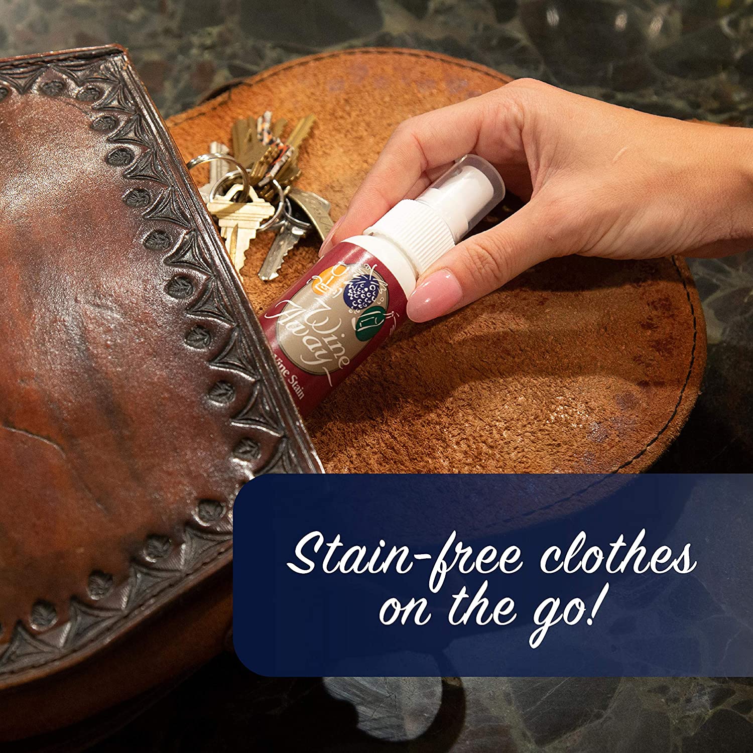 Wine Away Red Wine Stain Remover - Perfect Fabric Upholstery and Carpet Cleaner Spray Solution - Removes Wine Spots - Wine Out - Zero Odor - Spray and Wash Laundry to Vanish Stain - 12 Ounce, Set of 3