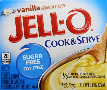 Jell-O Vanilla Pudding, Sugar Free, Cook & Serve (3 Pack)