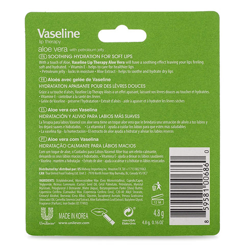 Image of Vaseline Lip Therapy Aloe Vera Lip Balm, 4.8 g