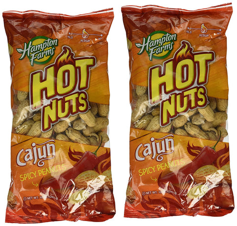 Image of Hampton Farms Hot Nuts Cajun Spicy Peanuts, 10 oz.(Pack of 2)