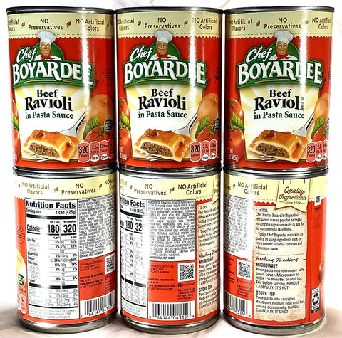Image of Chef Boyardee Beef Ravioli 6 pack