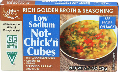 Image of Edward & Sons Low Sodium Not Chicken Bouillon Cubes, 2.5 oz