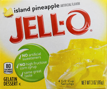 Jell-O Gelatin Dessert, Island Pineapple, 3-Ounce Box (Pack of 3)